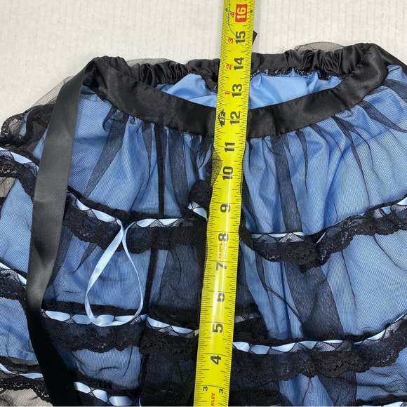 Dolls Kill Widow Clair De Lune Satin & Lace Mini Skirt XXS - Picture 10 of 10